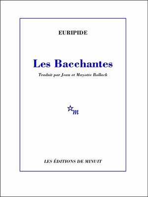 cover image of Les Bacchantes